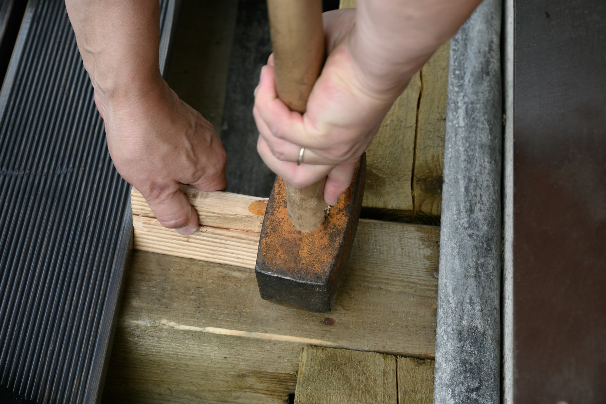 Construction and assembly of larch floor